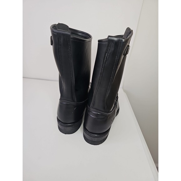 Vintage Brahma Steel Toe‎ Motorcycle Boots 13 USA Made Engineer Buckle main image 5